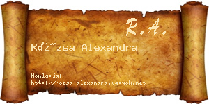 Rózsa Alexandra névjegykártya