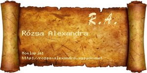 Rózsa Alexandra névjegykártya