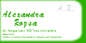 alexandra rozsa business card