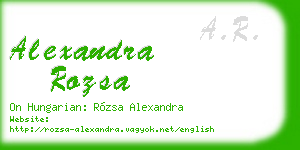 alexandra rozsa business card